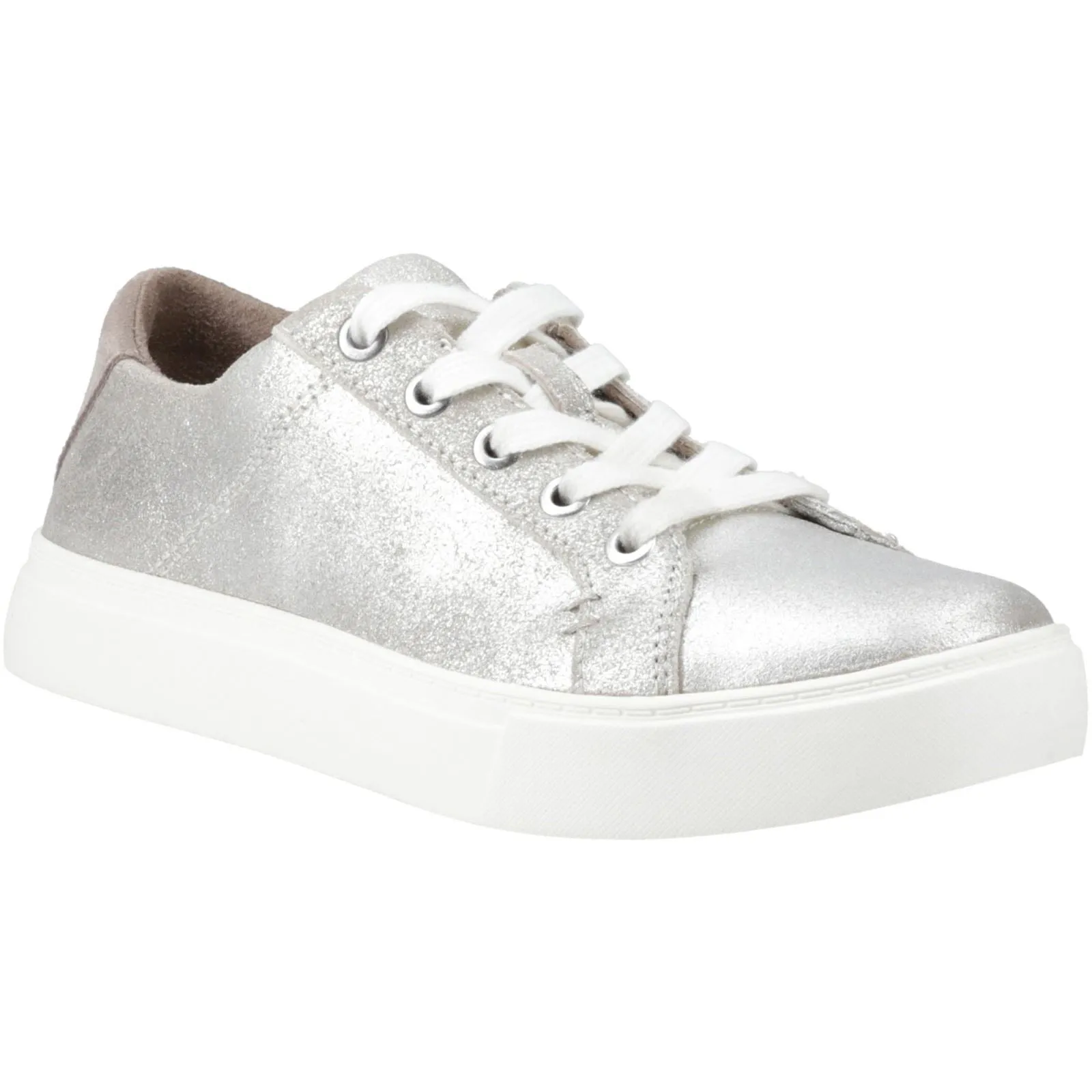 TOMS Kameron Leather Women's Silver Trainers