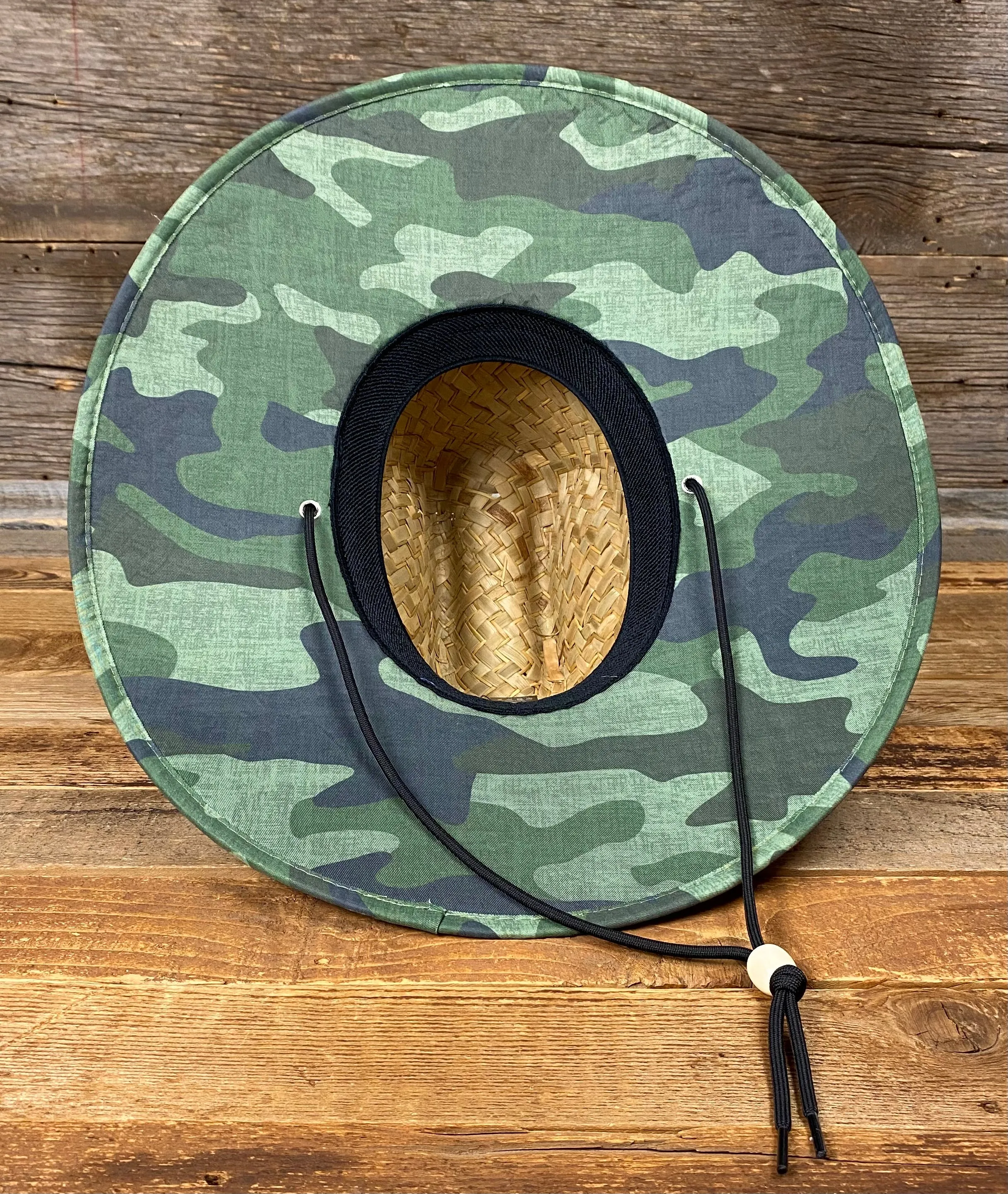 Unisex Straw Hat - Green Camo