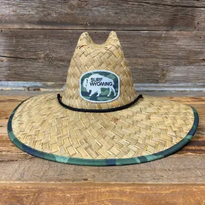 Unisex Straw Hat - Green Camo