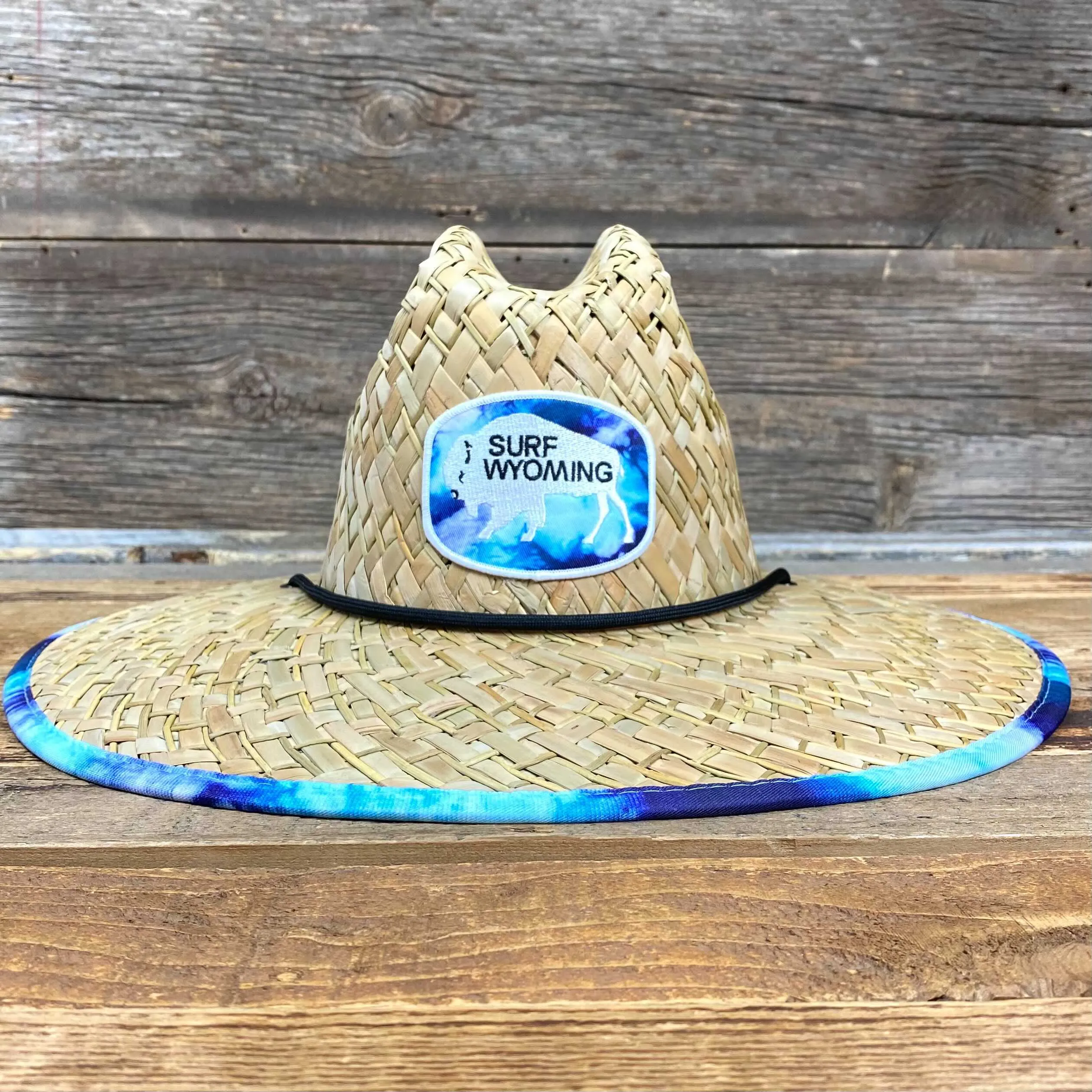 Unisex Straw Hat - Lake Blue Splash