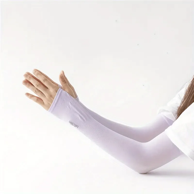 Unisex Thumb Hole Arm Sleeves with Sun Protection