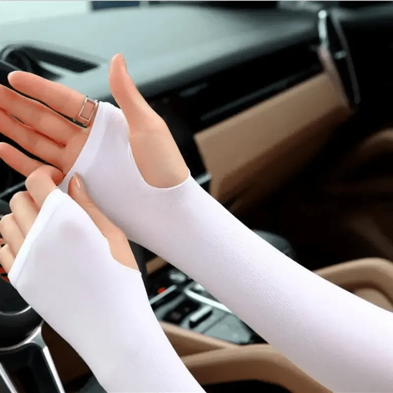 Unisex Thumb Hole Arm Sleeves with Sun Protection