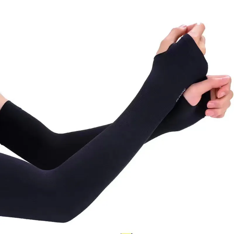 Unisex Thumb Hole Arm Sleeves with Sun Protection