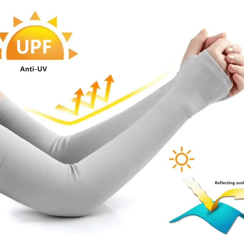 Unisex Thumb Hole Arm Sleeves with Sun Protection