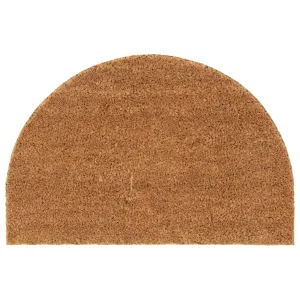 vidaXL Door Mat Natural Half Round 40x60 cm Tufted Coir