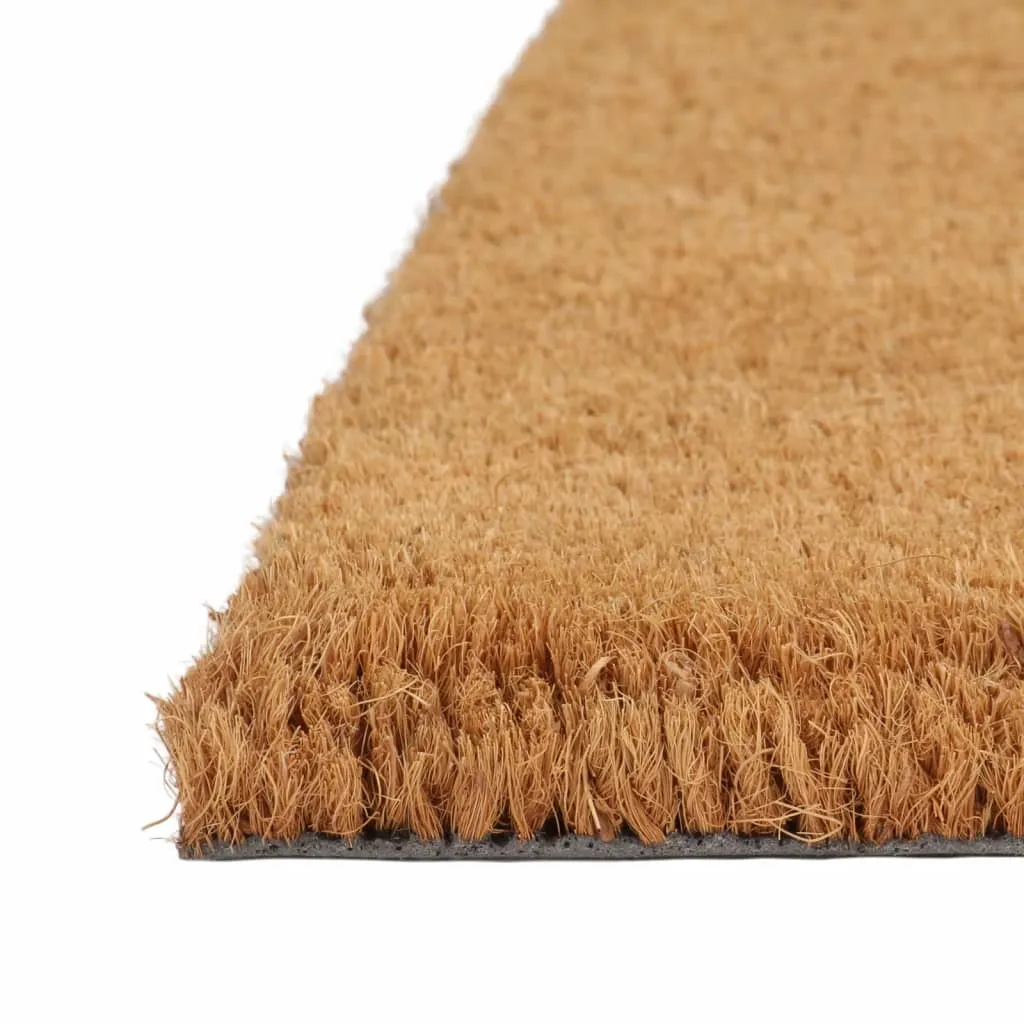 vidaXL Door Mat Natural Half Round 40x60 cm Tufted Coir