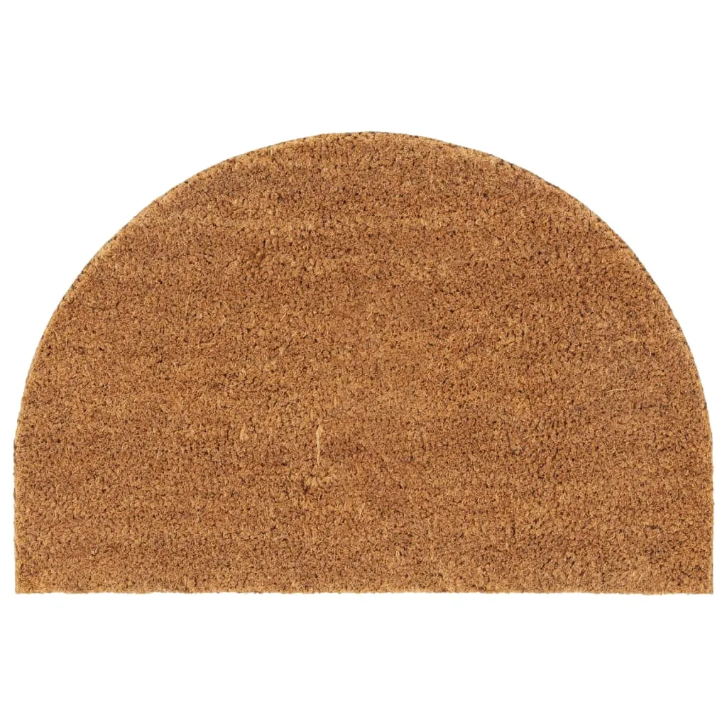 vidaXL Door Mat Natural Half Round 40x60 cm Tufted Coir