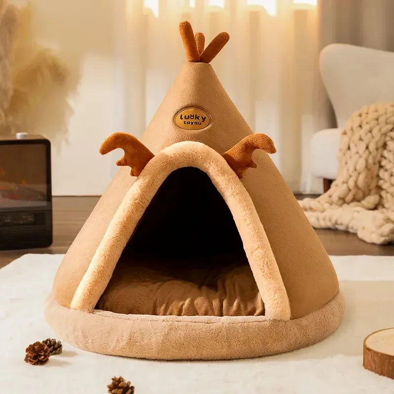 Warm Winter Pet House-Cozy Nest for Small to Medium Dogs and Cats