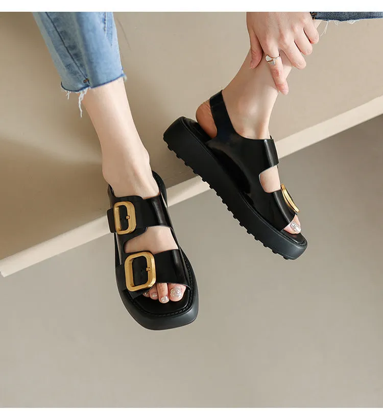 Women Fashion Leather Outdoor Casual Sandals