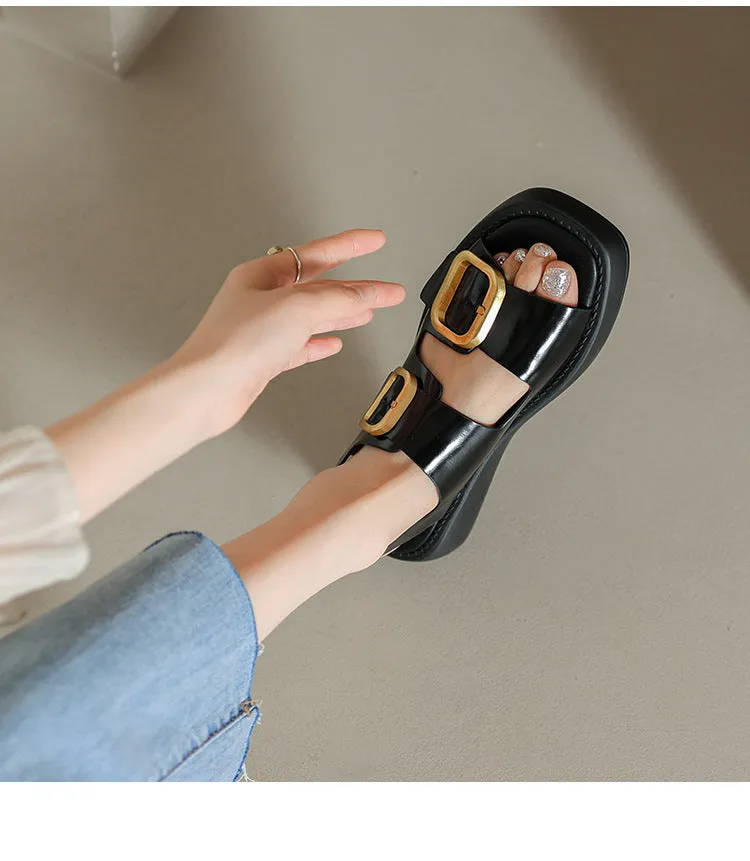 Women Fashion Leather Outdoor Casual Sandals