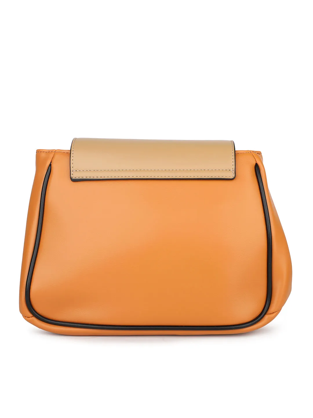 Women Tan And Beige Colourblocked Shoulder Bag