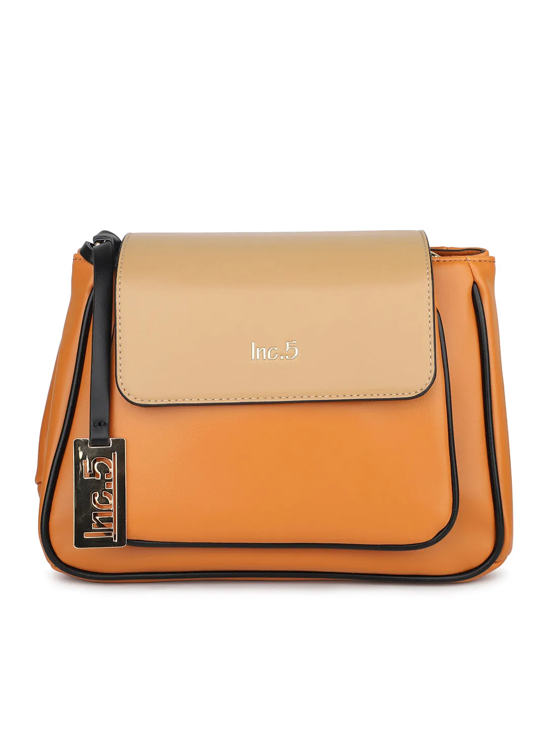 Women Tan And Beige Colourblocked Shoulder Bag