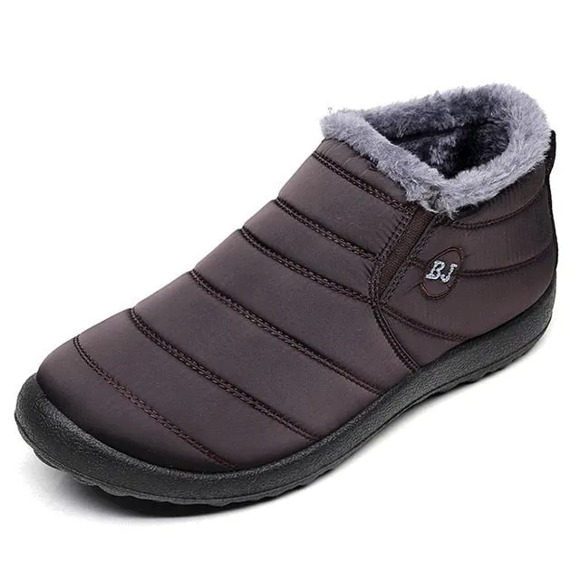 Women's Boots Slip On Winter Shoes, Waterproof Ankle Boots