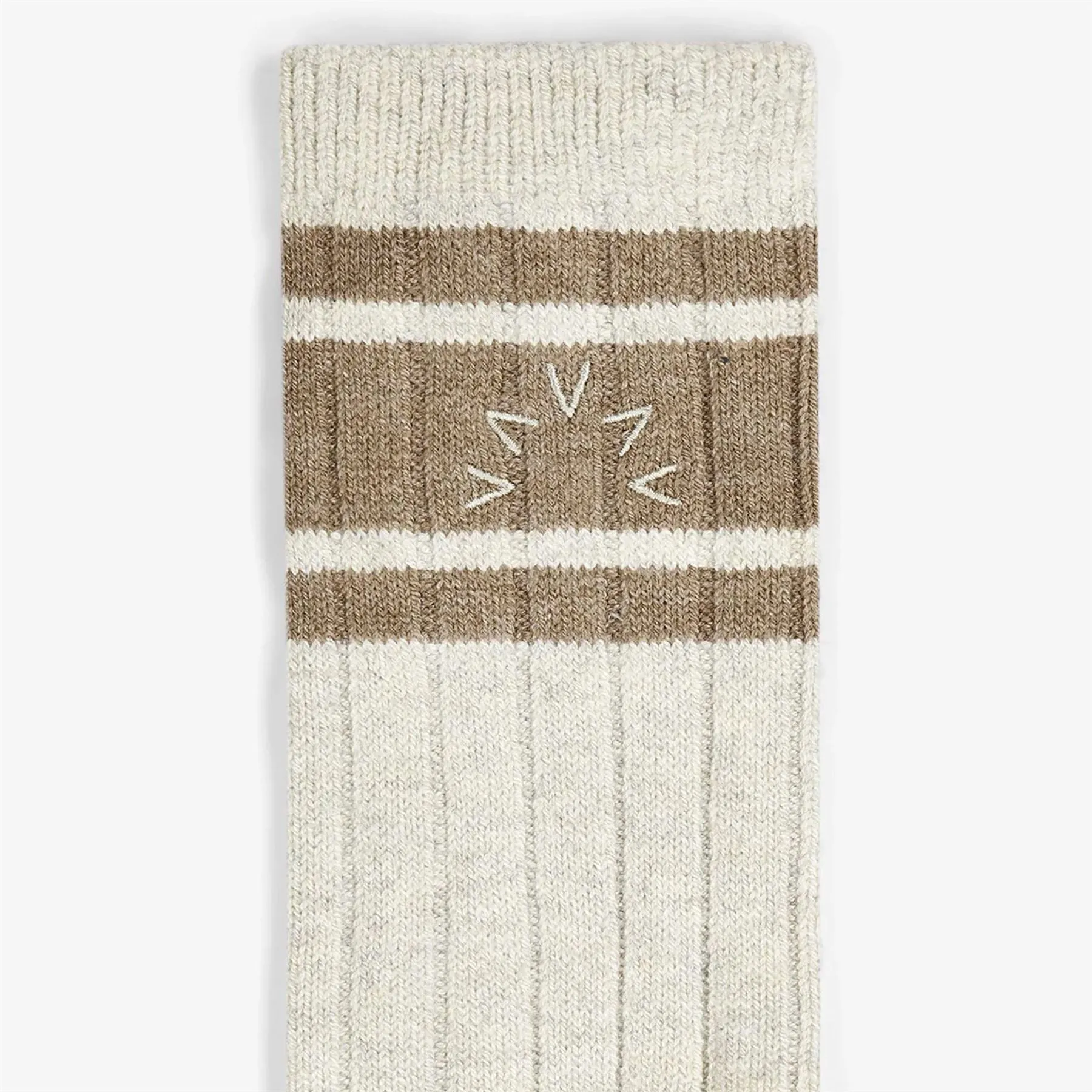 Womens Malissa Plush Wide Ribbed Sock Ivory Marl - AW24