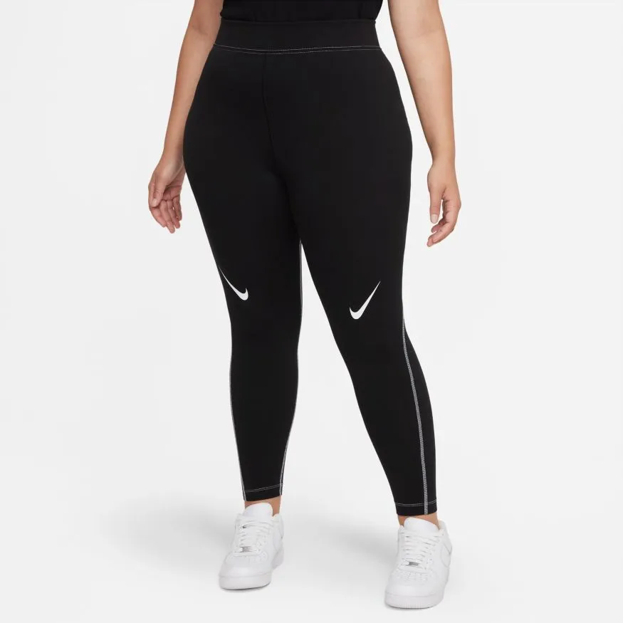 Women's Nike Sportswear Swoosh Graphic High-Rise 7/8 Leggings Black