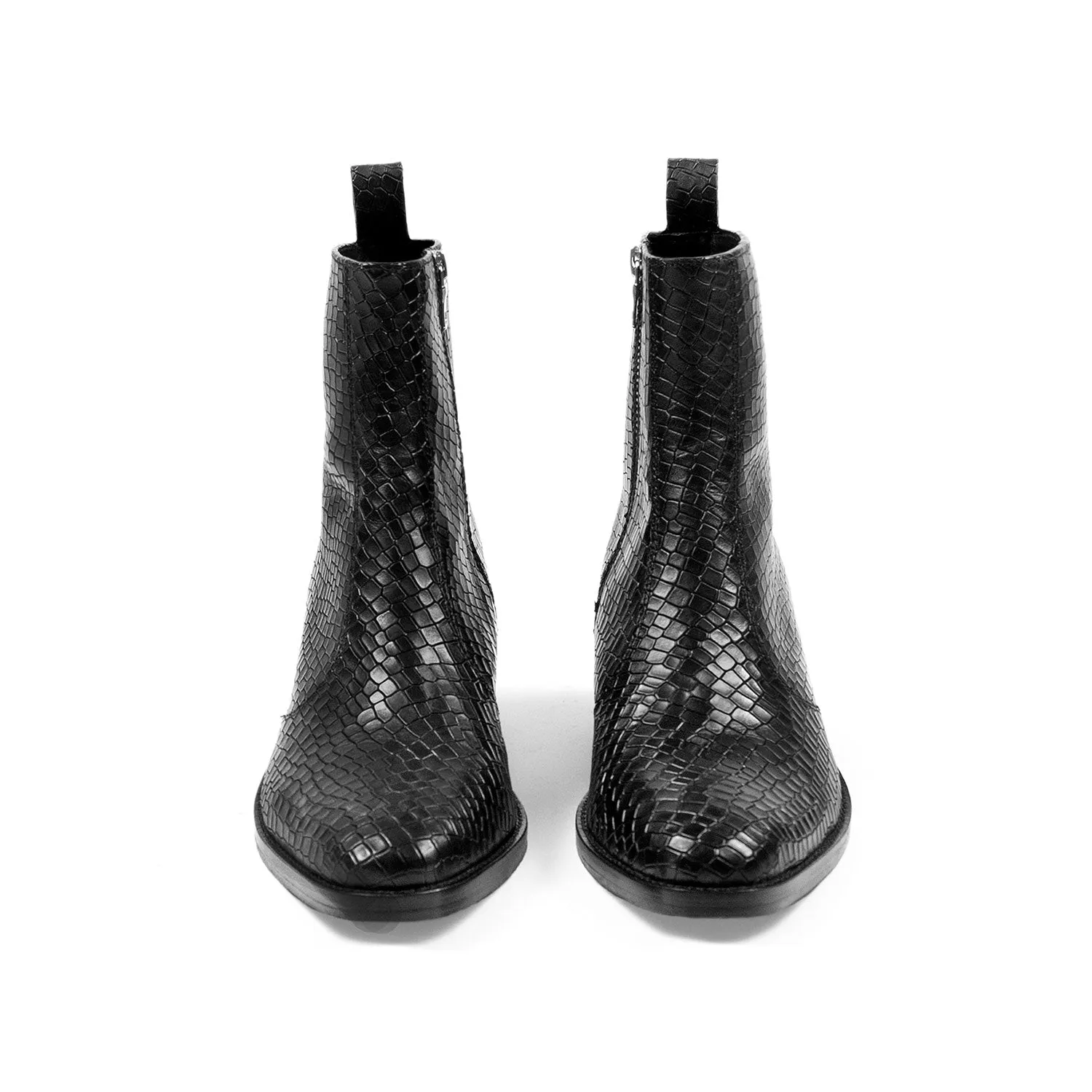 Women's Richards Boot - Black Snakeskin