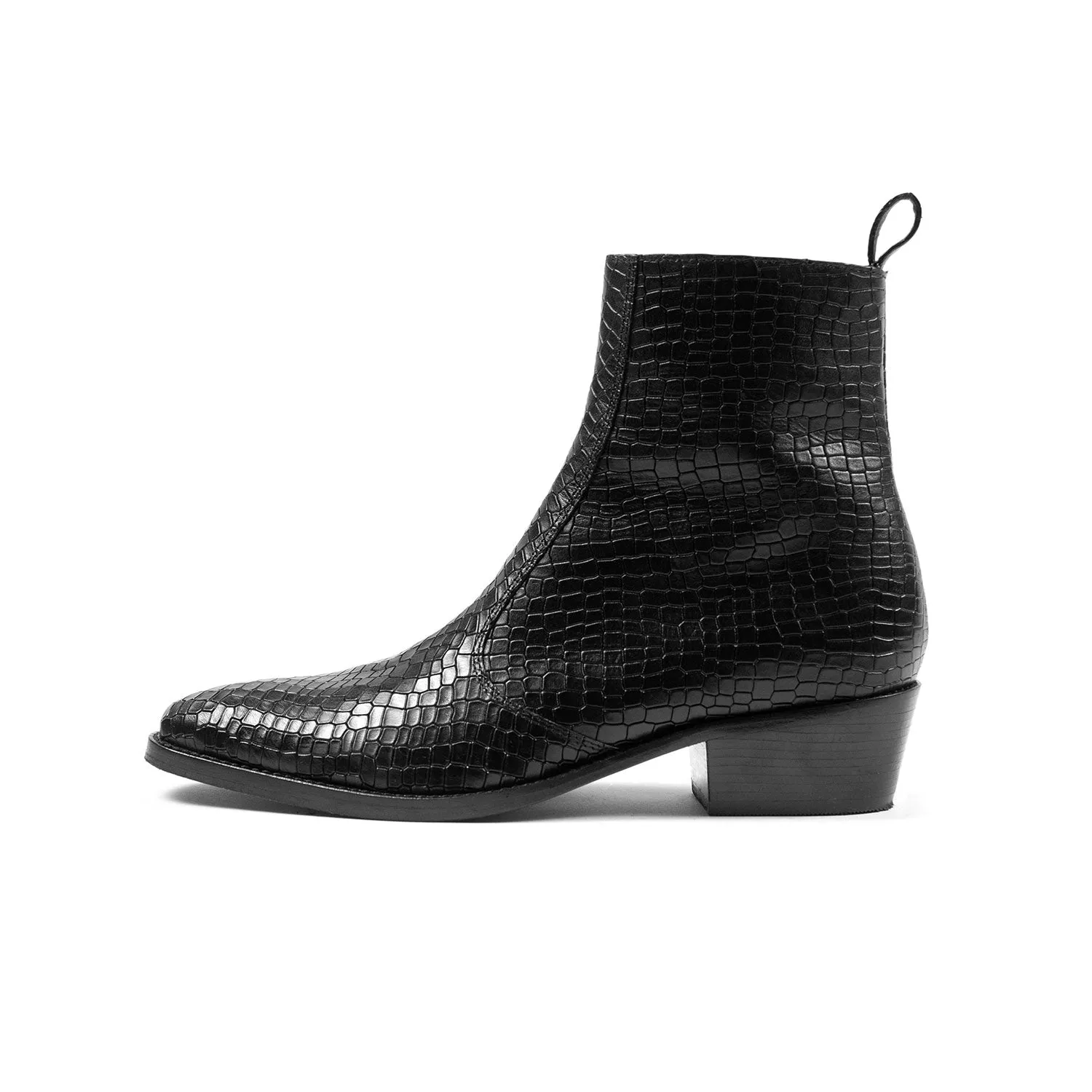 Women's Richards Boot - Black Snakeskin