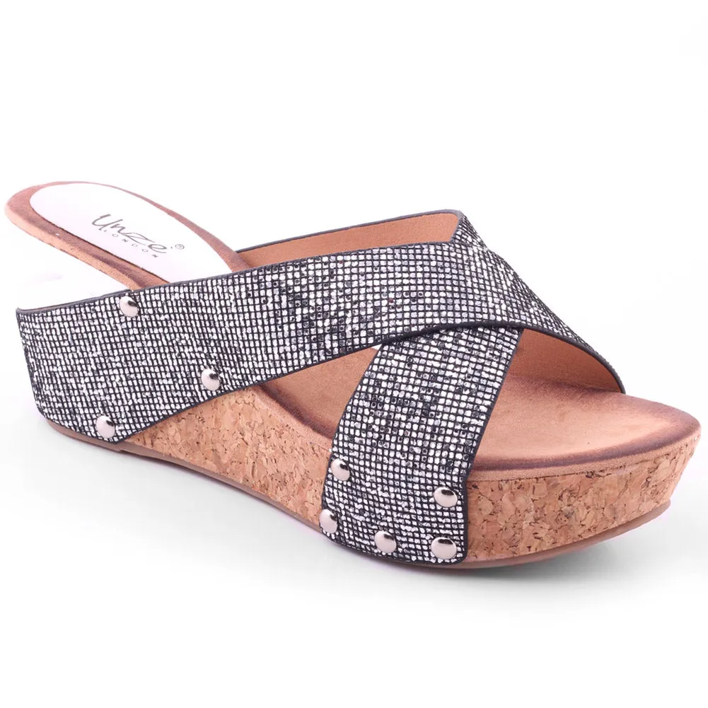 Womens ‘Rish’ Wedge Glittering Prom Shoes