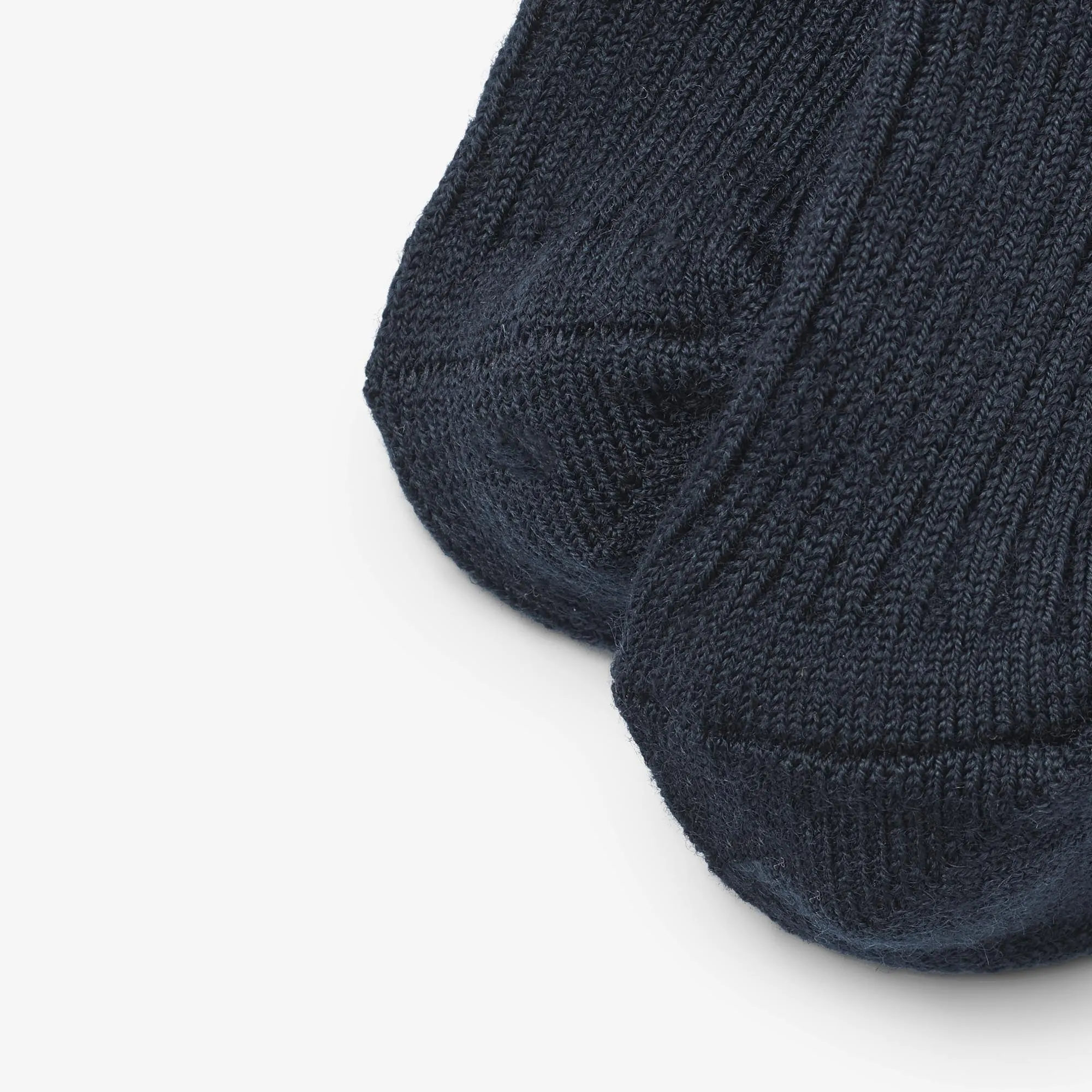 Wool Rib Socks Ziggy - navy