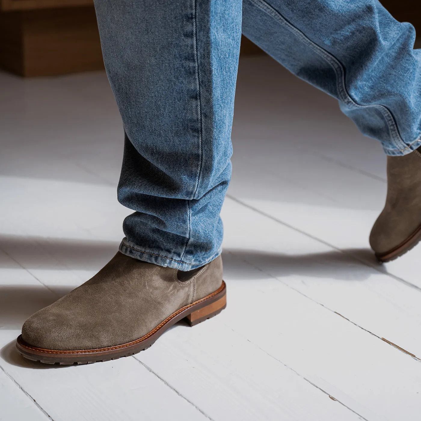 York chelsea boot suede - KHAKI